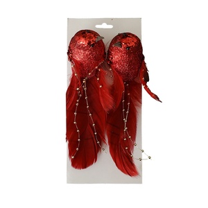Ornamento Natalizio in Schiuma a Forma di Uccello con Piume di Pavone, Decorazione per Casa, Feste, Matrimoni ed Eventi, Fornitura per Villa, Regalo Premium - Product Image 5