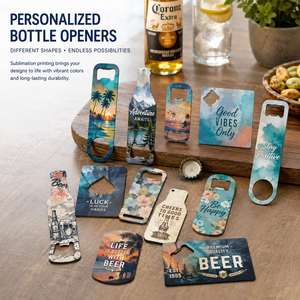 Décapsuleur plat en acier inoxydable personnalisable pour sublimation, idéal pour la cuisine, les restaurants et les cadeaux de festival – Vente en gros - Product Image 5