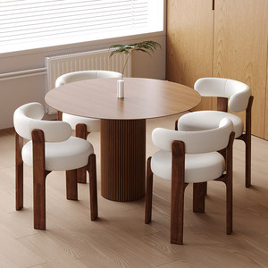 <span class=keywords><strong>Sedia</strong></span> da Pranzo Semplice in Legno Massello e Pelle Stile Retrò con Schienale Imbottito, Adatta per Ristoranti, Hotel, Appartamenti e Centri Commerciali - Product Image 6