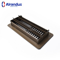 Grille de ventilation décorative en métal ZENGO FL pour plancher, personnalisable, plate, 4''*10'', 4''*12'', pour CVC, réglable, encastrable