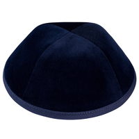 Kipá/Yarmulke de Terciopelo Judío Personalizada al por Mayor para Hombres con Logotipo Bordado y Forro Estampado para Bodas y Ceremonias de Bar Mitzvah