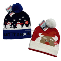 Cappello Natalizio LED Lavorato a Maglia 2026, Berretto Invernale Illuminato per Bambini e Adulti, Ideale per Feste