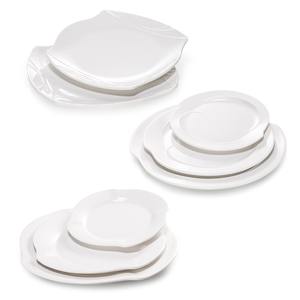 <span class=keywords><strong>Vaisselle</strong></span> en gros Grands plats de restaurant avec logo Ustensiles réutilisables Plat blanc de mélanine - Product Image 2