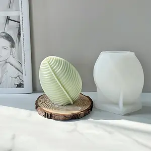 INTODIY ארומתרפיה גבס בית לקשט עלים סיליקון עובש נר 3D ייחודי עלה צורת נר עובש