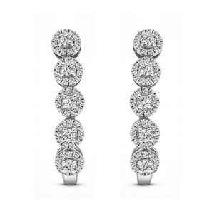 Pendientes de Aro con Diamantes Cultivados en Laboratorio de Corte Redondo de 1.02 Ct, Color VVS VS EF, Disponibles en Plata de Ley 925, Oro de 10KT, 14KT y 18KT - Product Image 4