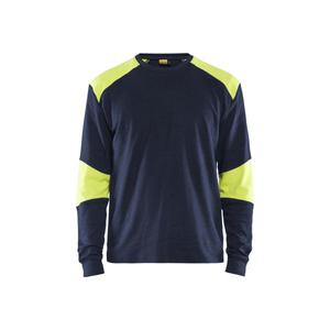 BLAKLADER - 3457176189334XL Camiseta de manga larga resistente a las llamas Azul marino/Amarillo-EAN 7330509725603 ROPA DE TRABAJO RESISTENTE A LAS LLAMAS - Product Image 1