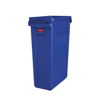 Seau de rangement en plastique industriel à ouverture supérieure Rubbermaid Lebomei, carré, avec ventilation, 87L, pour la collecte des déchets