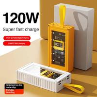 Offre Spéciale Transparent PD 22.5W Portable Power Bank Haute Capacité 20000mAh 30000mAh 50000mAh Affichage Numérique pour Un Usage Domestique