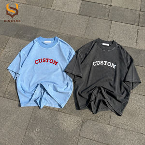 Wholesale Custom Men's Oversized Boxy Fit 100% Cotton T-Shirt 260 Gsm Streetwear Solid Eco-Friendly <b>Tshirt</b> - Product Image 3