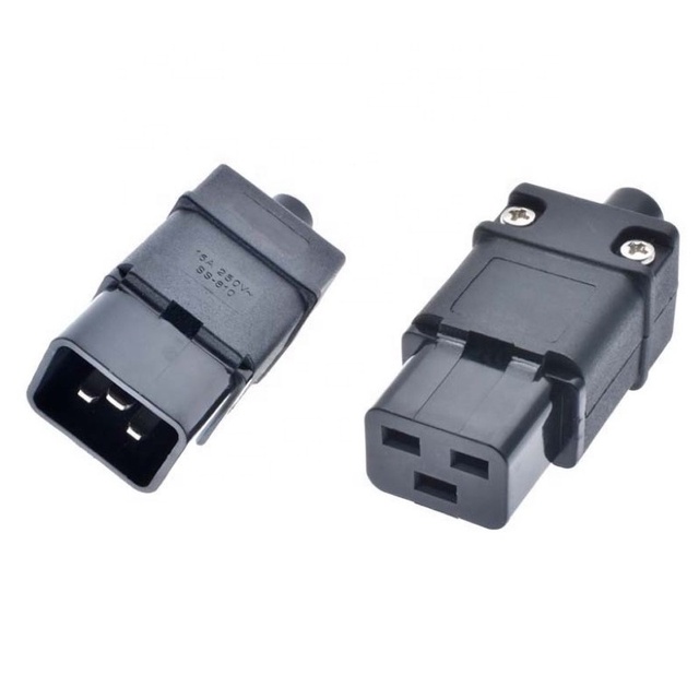 IEC C19 C20 250V 16A 3pin Male and Female Power Cable Connector