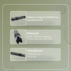Trực tuyến chìm PPS dẫn điện cực K = 1 Ec Tds cảm biến màn hình dẫn nước trong xử lý nước thải công nghiệp - Product Image 3
