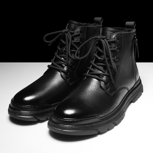 Bottes de cheville en cuir de vache véritable pour hommes-Automne/Hiver Peluche chaude-30 degrés par temps froid - Product Image 6