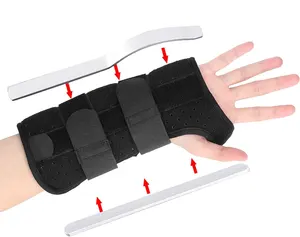 Extended Aluminum plate supports wrist brace 2 Straps Compression Wrist Supports