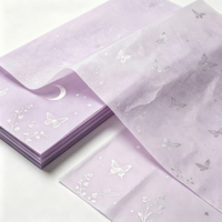 Papier de soie élégant couleur lavande en gros pour cadeaux de fête prénuptiale et fournitures d'emballage de luxe