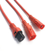 Cordon d'alimentation CA robuste 14AWG 15A 250V IEC 60320 C14 vers IEC 60320 C15 rouge, 6 pieds (6FT/8FT/10FT/15FT/25FT/50FT/100FT)