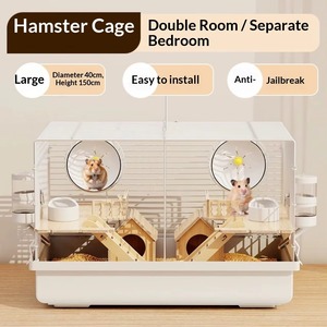 Camera doppia di lusso gabbia criceto ABS & filo rivestito di polvere Extra Large interno piccola casa per <span class=keywords><strong>animali</strong></span> domestici - Product Image 2