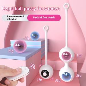 ชุดลูกบอล Kegel แบบสั่นควบคุมระยะไกลห้าชิ้นไข่ดัมเบลช่องคลอดเครื่องฝึกกล้ามเนื้ออุ้งเชิงกรานสำหรับผู้ใหญ่ - Product Image 5