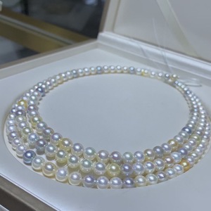 Collar de Perlas de Agua Dulce Naturales, Casi Redondas, con Luz Intensa, Simple y Elegante, para el Día de la Madre - Product Image 4