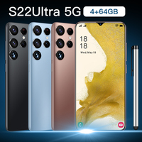 6.7 pouces 32 + 64MP AI Artificiel 6800mAh Grande Mémoire Déverrouillage du Visage Reconnaissant 2022 Prix Bas Android 12 5G Smartphone S22Ultra
