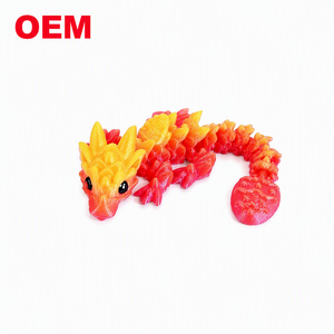 ของเล่นรูปไข่มังกรแบบพิมพ์ 3 มิติ OEM ODM ข้อต่อขยับได้ ของเล่นการ์ตูน ตุ๊กตาสัตว์พลาสติกแบบกำหนดเอง ของตกแต่ง ของขวัญ - Product Image 5