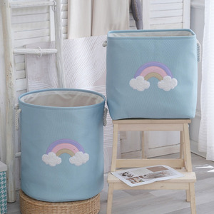 Cesta de Almacenamiento de Juguetes y Cesto de Ropa Plegable de Lona Rectangular Moderna de Alta Calidad para Niños - Product Image 1