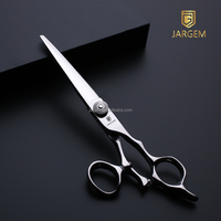 Ensemble de ciseaux à cheveux pivotants populaires de 6 pouces, ciseaux de barbier personnalisés avec une grande poignée pour salon de coiffure