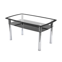 Ensemble de table à manger de luxe moderne avec 6 chaises, table rectangulaire en verre trempé, meubles de salle à manger