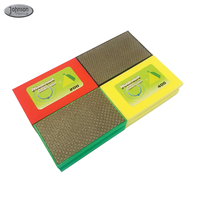 Tampons de polissage à la main diamantés électrolytiques Bloc de ponçage Tampons de support en mousse pour bois, céramique, carreaux de verre, béton, marbre, granit