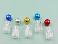 Flacon capsule coloré à tête ronde, petit, en plastique, portable, vide, pour pilules, avec bouchon à vis