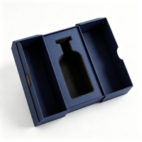 Boîte cadeau pour vin à double porte de qualité supérieure, logo personnalisé, emballage en papier de luxe pour bouteille de vin rouge ou spiritueux