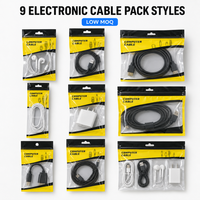 Bolsa de plástico de polietileno Producto electrónico Auricular Cable DE DATOS Almacenamiento Embalaje Bolsa de accesorios
