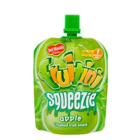Sachets de liquide souples en plastique, recharge personnalisée, en aluminium, pour miel, jus, étui à bec debout, 100 pièces