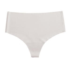 Taglie forti un pezzo in tinta unita <span class=keywords><strong>perizoma</strong></span> di metà altezza per le donne senza cuciture elegante e traspirante in Nylon Spandex senza cuciture - Product Image 2