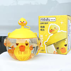 Cartoon 850ml Big Capacity Leakproof Bpa Free Kids Plastic Sports <b>Travel</b> <b>Water</b> <b>Bottle</b> <b>with</b> <b>Filter</b> Eco-Friendly - Product Image 5