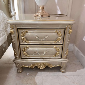 Đồ Nội Thất Gia Đình Thiết Kế Mới Bộ Phòng Ngủ Bằng Gỗ Sâm Banh Phong Cách Pháp Với Hai Bàn Cạnh Giường Ngủ - Product Image 5