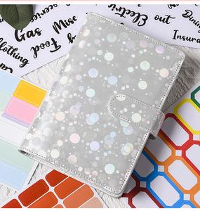 Toptan özel glitter desen bütçe bağlayıcı <span class=keywords><strong>filofax</strong></span> a6 6 halka pu deri bağlayıcı organizatör planlayıcısı nakit dizüstü günlüğü - Product Image 3