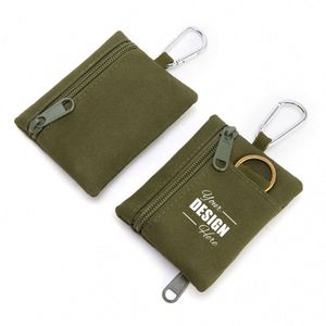 Custom Mini <b>EDC</b> Molle Pouch - Portable Outdoor <b>Wallet</b> & Key Card Case with Carabiner for Camping & Travel - Product Image 1