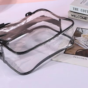 Reusable Transparent PVC Packaging Handbag Waterproof Plastic Ziplock Zipper Storage Bag Custom Brand - Product Image 4