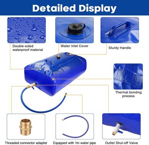 Xách tay PVC công suất lớn 110L 240L 400L có thể gập lại nước lưu trữ bàng quang cho ngoài trời làm vườn cảnh quan hệ thống thủy lợi - Product Image 2