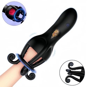 Brinquedos Sexuais Masculinos Vibrador Peniano, Masturbador Masculino Treinador Peniano para Homens com 10 Vibrações para Estimulação do Glande - Product Image 2