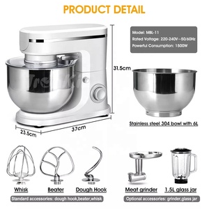 1500W personnalisation maison cuisine électrique métal gâteau aide 6.5L <span class=keywords><strong>7L</strong></span> 8L 10L bol support mélangeur de nourriture machines - Product Image 6