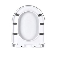 Ksitex Vente en gros Couvercle de toilette blanc à fermeture lente, design moderne, lavable, pour toilettes féminines, 36x46cm, 1 an de garantie