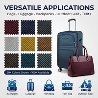 Tissu Oxford en polyester enduit PU 1680D jacquard, résistant à l'abrasion et imperméable, pour sacs à main, bagages et tentes - Vente en gros