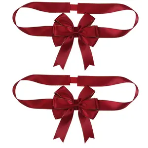 Lazo de cinta de regalo personalizado de fábrica, banda elástica para decoración de caja