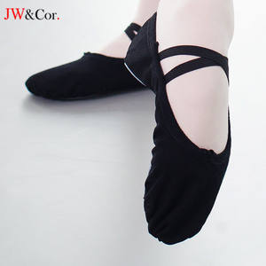 जेडब्ल्यू सस्ती लड़कियों के लिए एकमात्र कैनवास बैले जूते लाल रंग के फ्लैट बेबी को विभाजित किया - Product Image 2