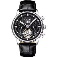 Montre mécanique automatique pour hommes, boîtier en or Rose, bracelet en maille d'acier inoxydable, sous-cadrans multifonctionnels, 5 bars, haute qualité