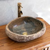 Évier de salle de bain en pierre composite de marbre de qualité supérieure pour des améliorations de salle de bain économiques