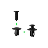 C32 100 pièces/sac 0G032-50037-A,B09251833,B092-51-833,MB-455-56143 Clips automobiles de retenue pour pare-chocs et doublure d'aile, type à pression