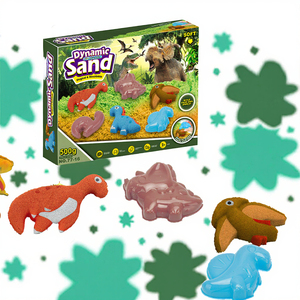 Fai da te spazio magico sabbia con animali marini accessori di stampo sabbia colorata sensoriale cinetica morbida argilla Set di sabbia per bambini - Product Image 2