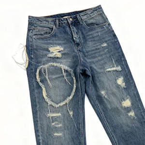 Yüksek kaliteli kadın rahat kot pantolon düz bacak orta bel kadın pantolon - Product Image 5